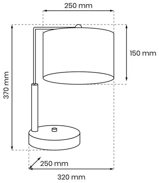 Lampa gabinetowa z korkowym kloszem - N54 H6-M14