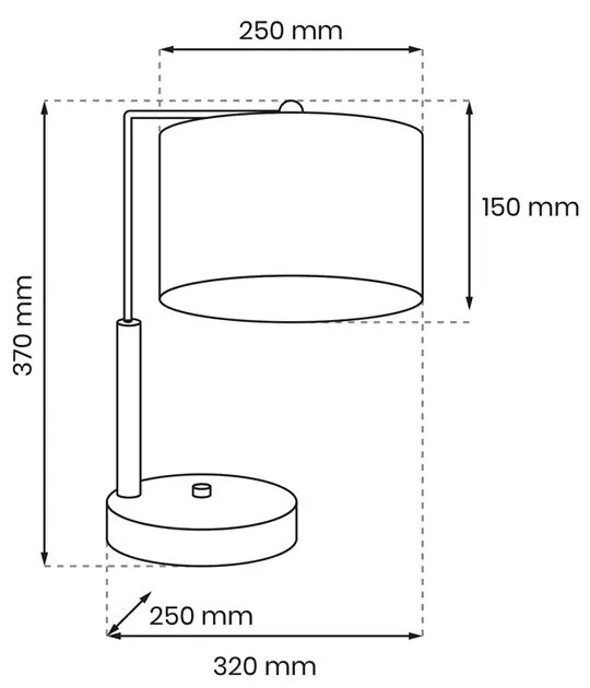 Lampa gabinetowa z korkowym kloszem - N54-Morello