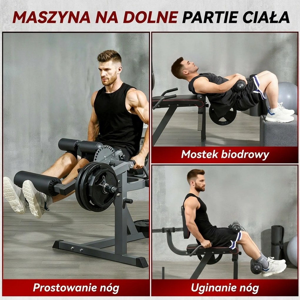 SPORTNOW Rozciągacz Nóg, 32 Pozycje, Regulowane Oparcie i Poduszka Na Uda, Stal, Szary/Czarny
