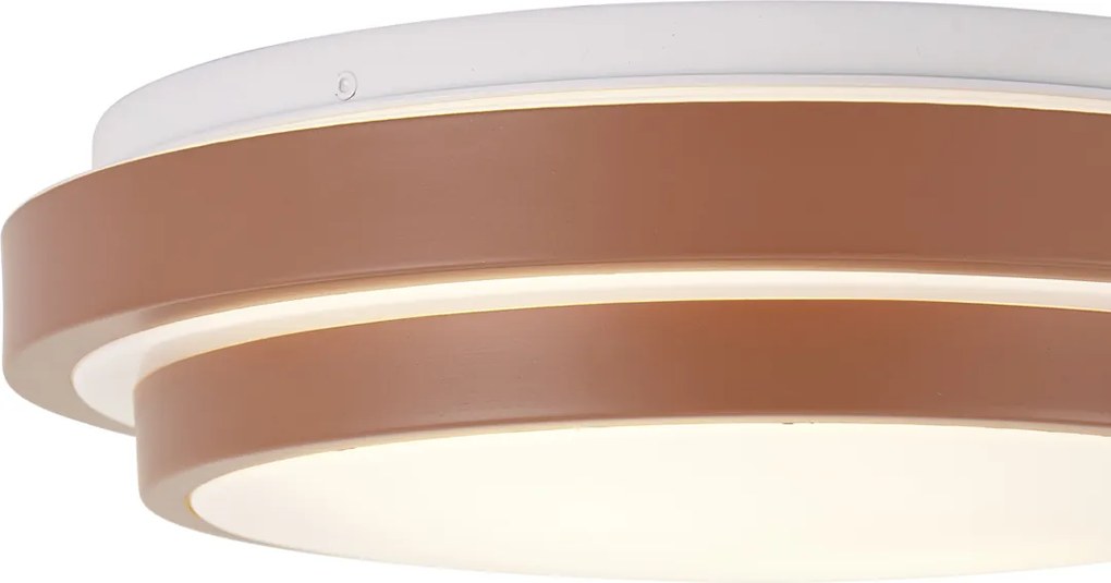 Nowoczesna lampa sufitowa Sienna z białym 34cm 2-punktowa IP44 - Walden