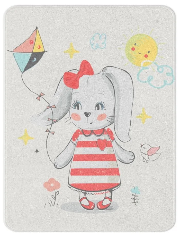 Biały dywan dziecięcy 100x140 cm Happy Bunny – Oyo Concept