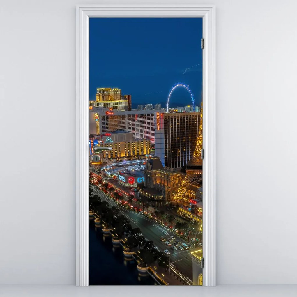 Fototapeta na drzwi - Las Vegas nocą (95x205cm)
