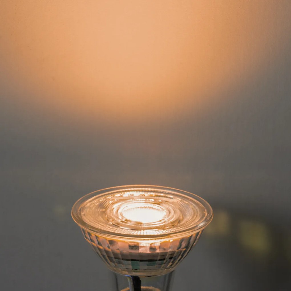 Zestaw 5 żarówek LED GU10 50mm z 3-stopniową regulacją jasności w Kelwinach, przezroczyste, 4,9W 450 lm 2000-2700K