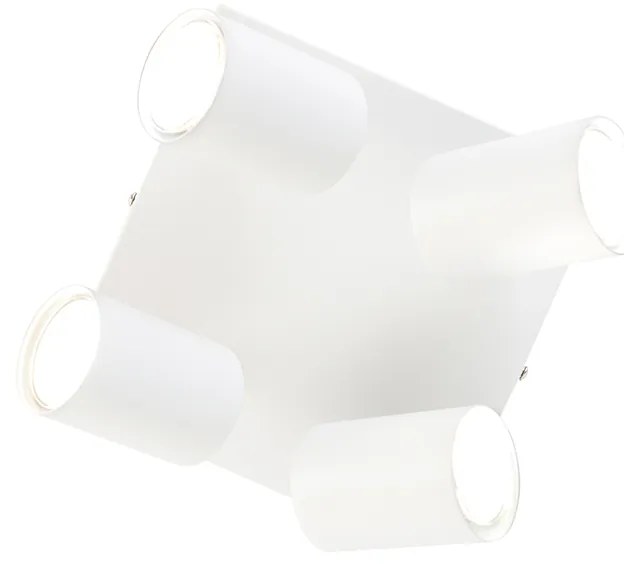 Inteligentna lampa sufitowa biała kwadratowa w tym 4 WiFi GU10 - Jeana Nowoczesny Oswietlenie wewnetrzne