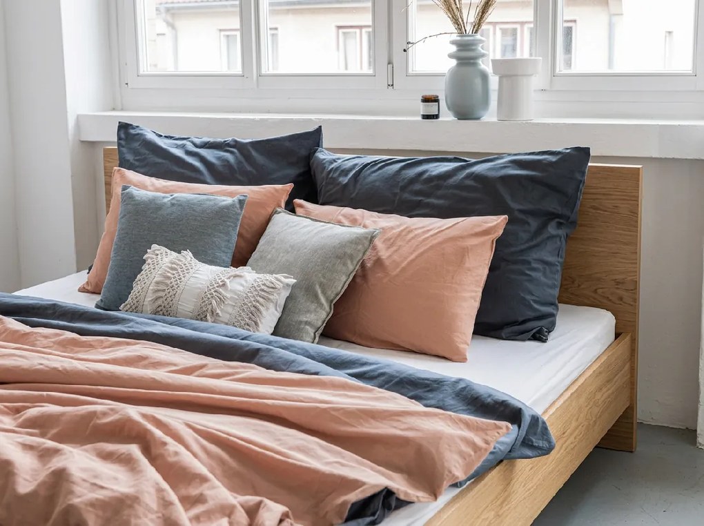 PrzytulneMieszkanie.pl PrzytulneMieszkanie.pl Bawełniana pościel CALMORA ciemnoszara Rozmiar pościeli: 70 x 90 cm | 140 x 220 cm