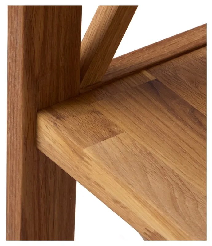 Regał z litego drewna dębowego w naturalnym kolorze 70x161 cm X-Shelf – Unique Furniture