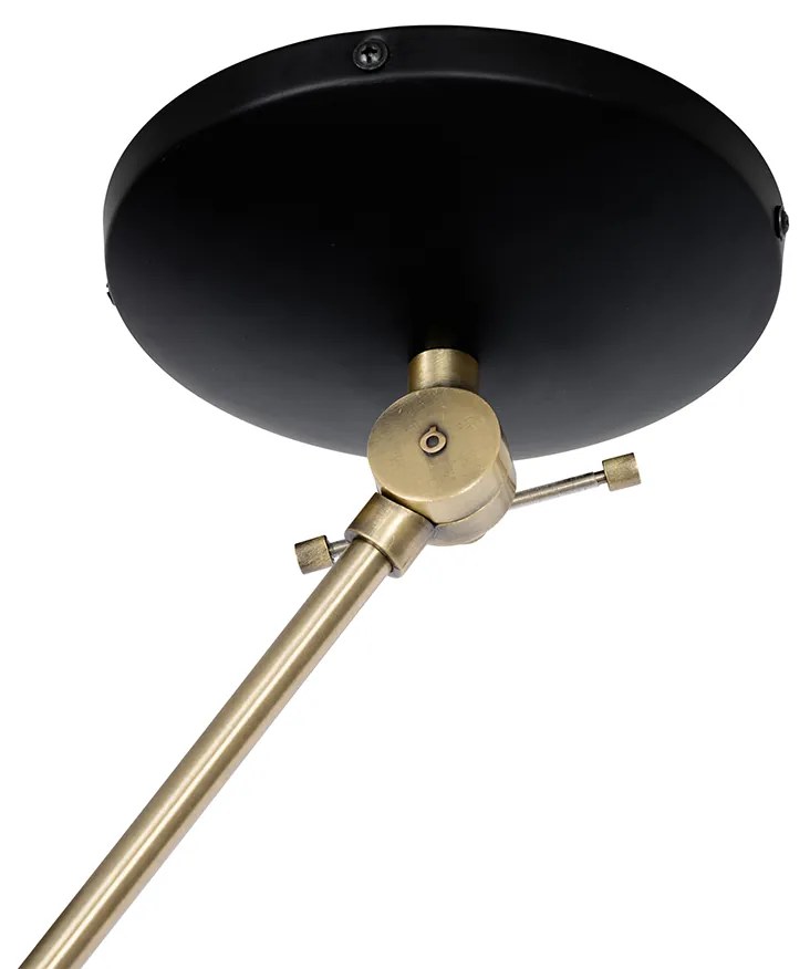 Lampa sufitowa w stylu Retro czarna z brązem - Milou Retro Oswietlenie wewnetrzne