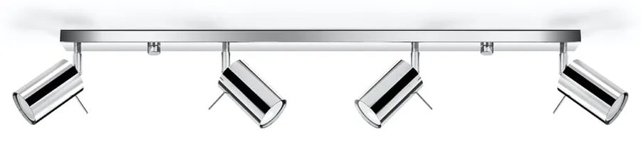 Lampa sufitowa w kolorze srebra Sollux Etna 4L