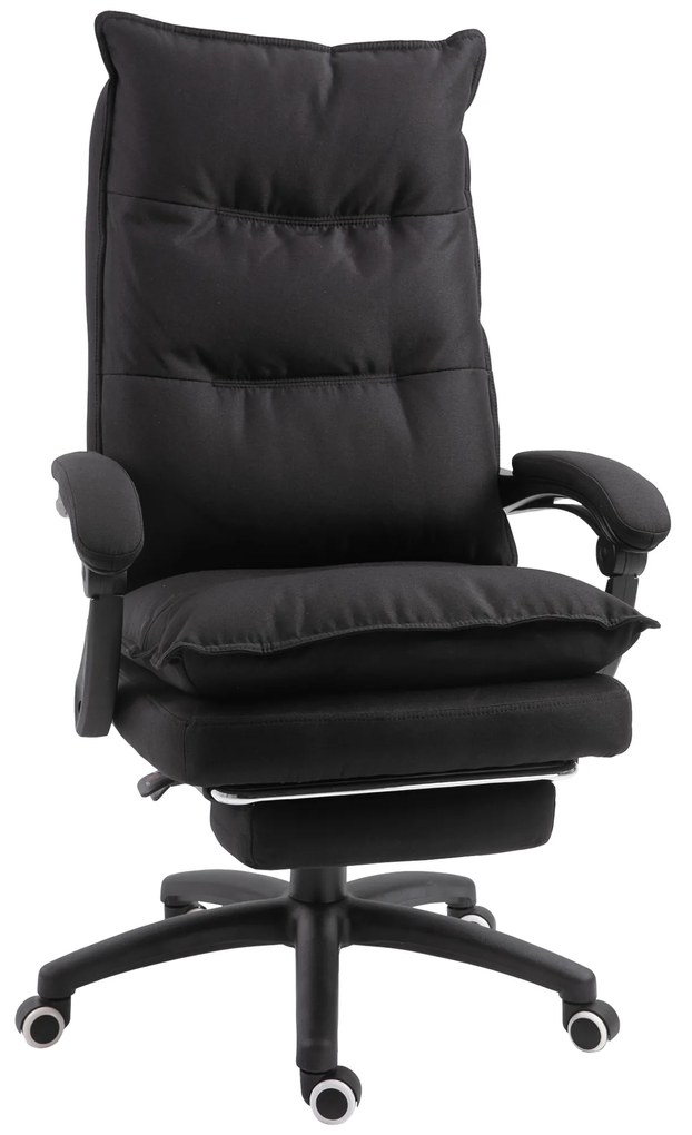 Vinsetto Fotel biurowy z masażerem obrotowy z regulacją wysokości funkcja masażu czarny wygodny | Aosom PL