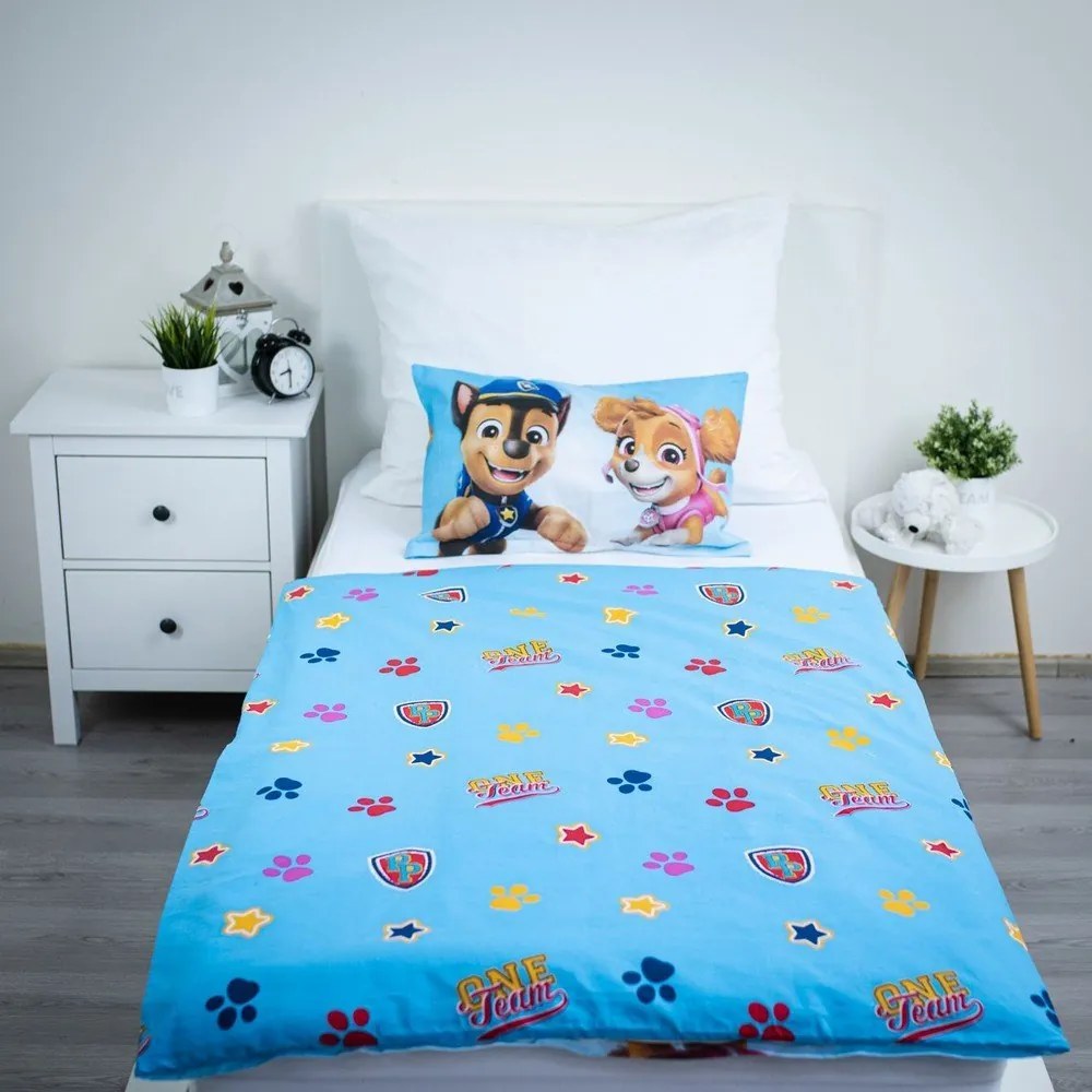 Bawełniana pościel dziecięca do łóżeczka 100x135 cm Paw Patrol – Jerry Fabrics