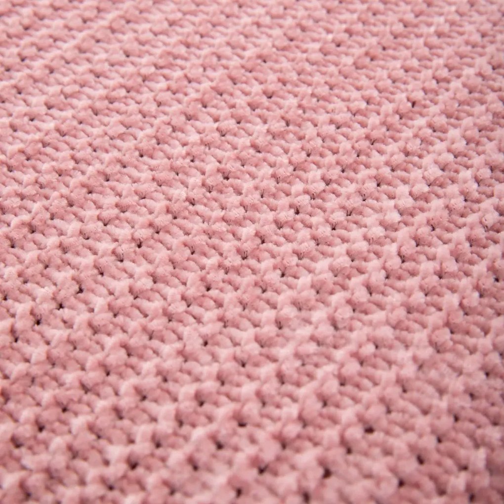 Koc szenilowy CHENILLE różowy 130x170 cm HOMLA