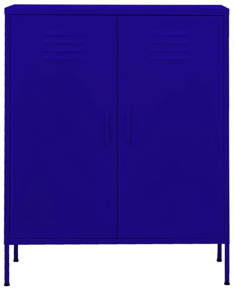 Granatowa szafka gospodarcza w stylu industrialnym H6-D23