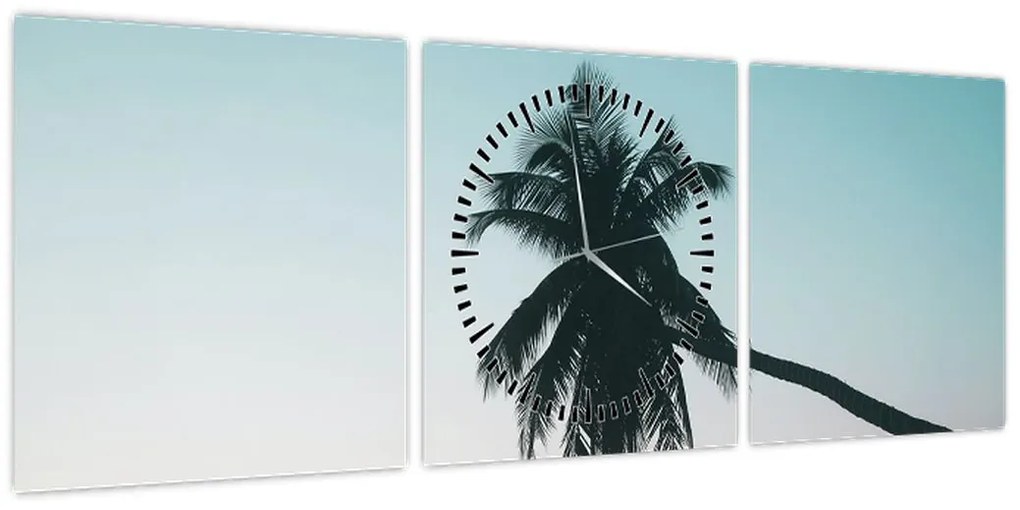 Obraz - Palma na Bali (z zegarem) (90x30 cm)