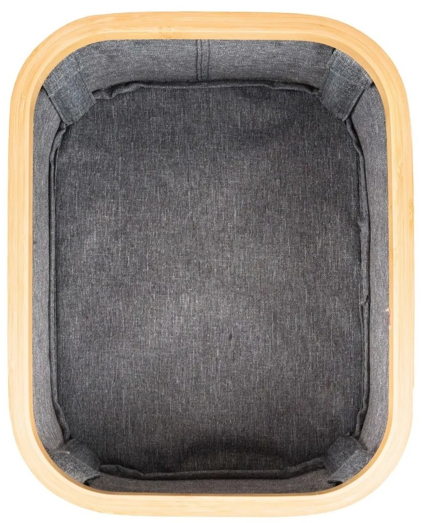 Pojemnik do przechowywania G21 24 x 30 x 15 cm, bambusowy z pokrywką, szary