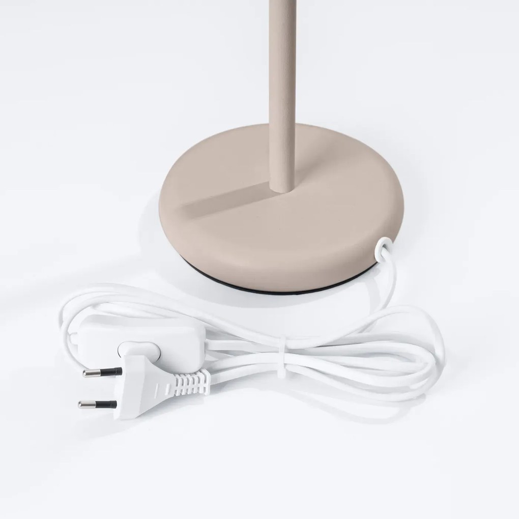 Lampa biurkowa KARBON taupe ryflowana SOLLUX  LIGHTING