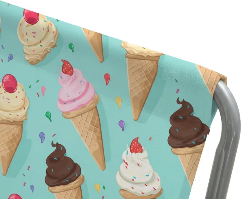 Składane leżak plażowy SAND ICE CREAM, kolorowy