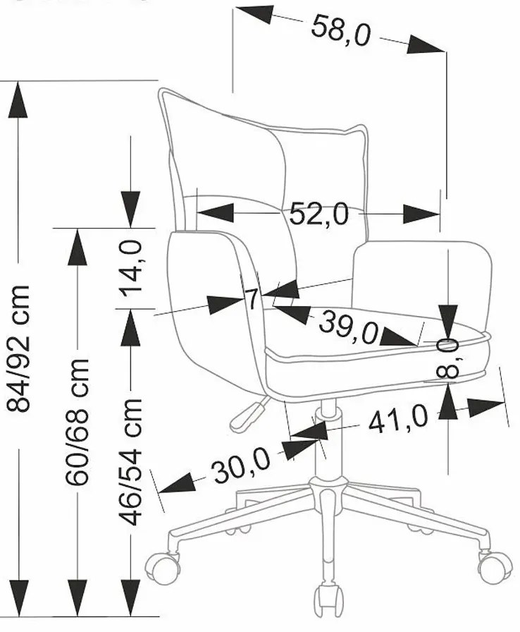 Różowy nowoczesny fotel obrotowy - Oniko
