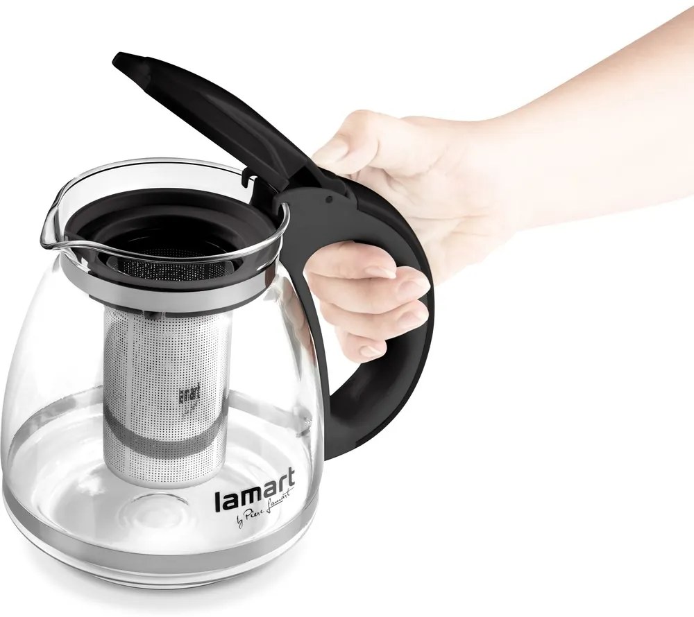 Lamart LT027 czajnik Verre 1,5 l, czarny