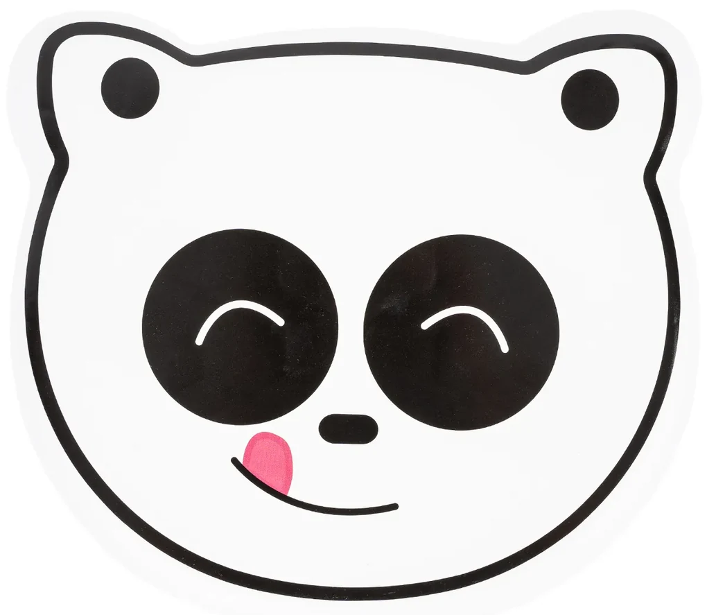 Hatu Plastikowy stołek dla dzieci Panda biały, 29,6 x 20,5 x 26 cm