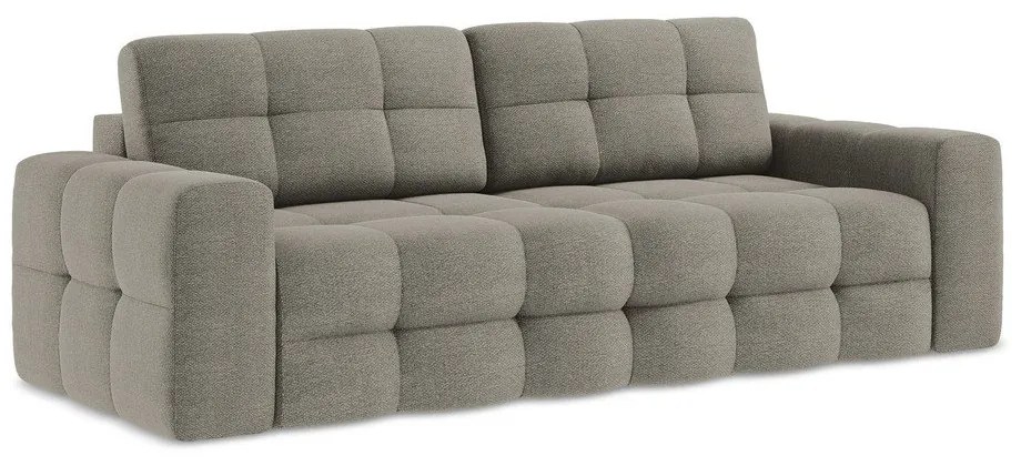 Ciemnoszara rozkładana sofa z materiału bouclé 255 cm Milu – Makamii