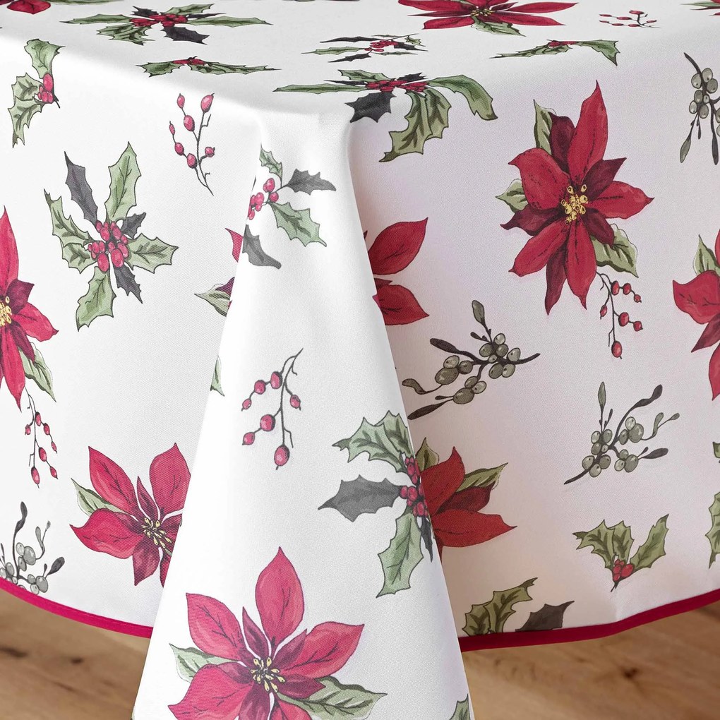 Obrus świąteczny AMARYLLIS z nadrukiem gwiazda betlejemska