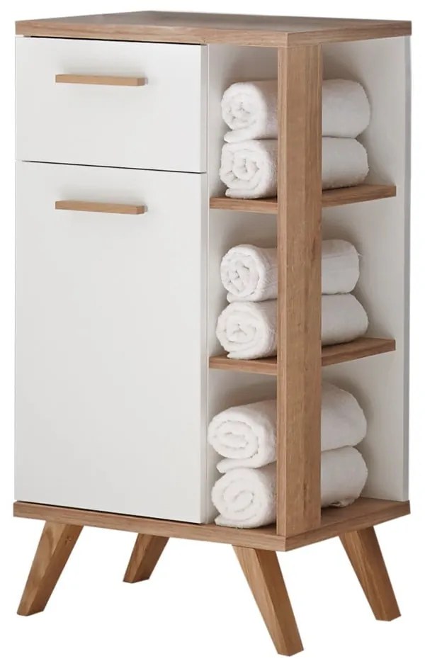 Biała niska szafka łazienkowa 51x90 cm Set 923 – Pelipal