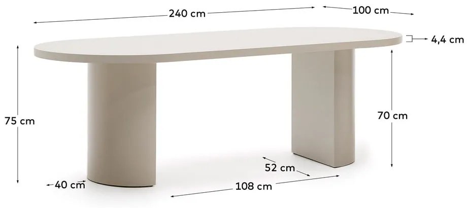 Stół 100x240 cm Nealy – Kave Home