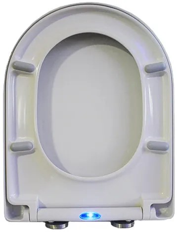 Deska sedesowa wolnoopadająca Soft-Close U1002Biały połysk z oświetleniem LED