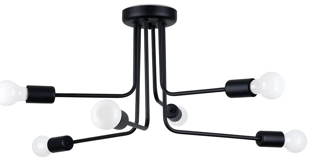 Żyrandol NORAH 6 czarny SOLLUX  LIGHTING