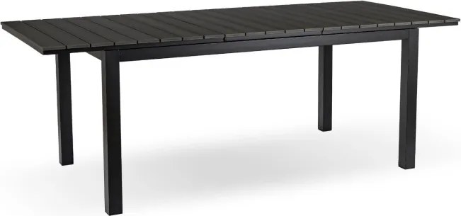 Stół Ogrodowy Prostokątny ARGOS 160-210 cm Rozkładany Ciemnoszary Dąb/Czarny
