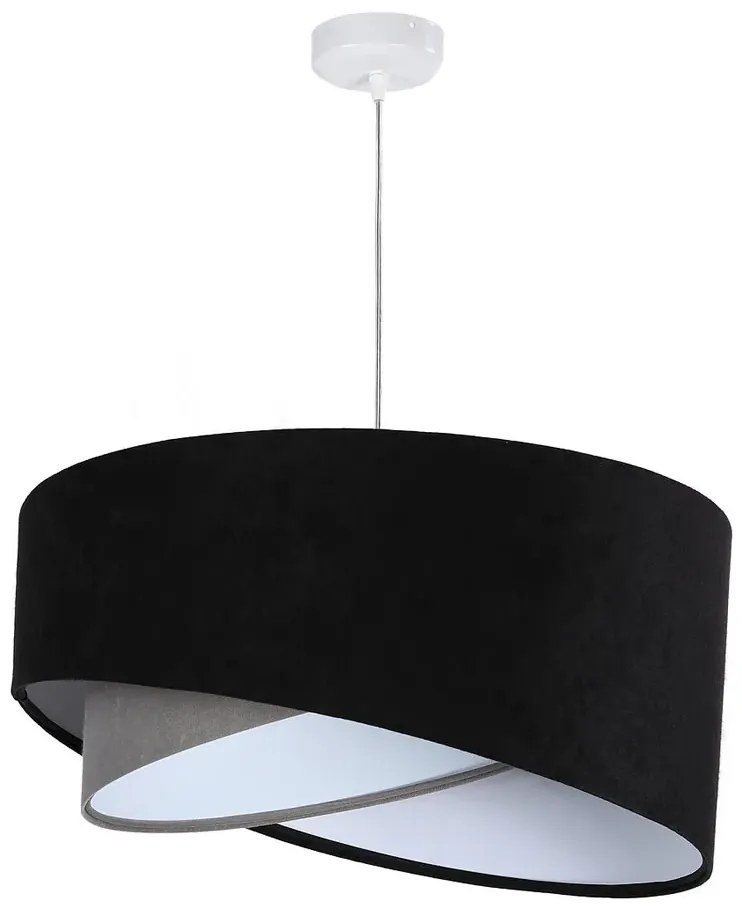 Czarno-szara nowoczesna lampa wisząca - 3X EX986 R6-W83