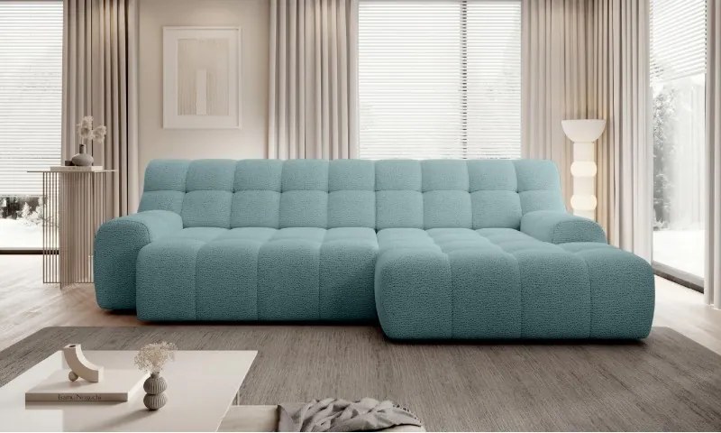 Narożnik COCOON S w układzie L z elektryczną regulacją siedziska Prawostronny w tkaninie JAGUAR 16