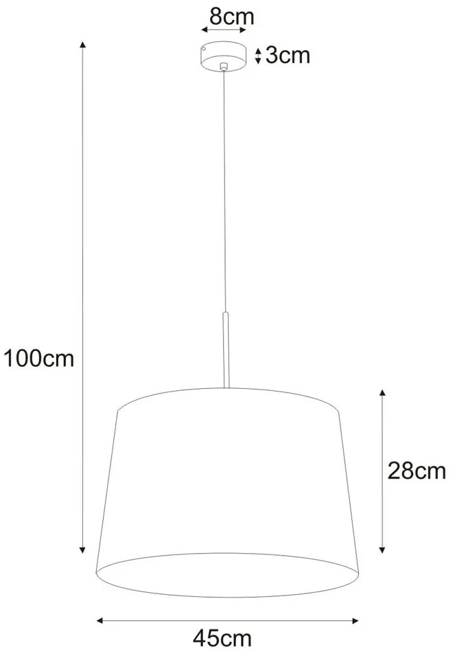 Szara lampa wisząca z abażurem - 4X S911 P5-M71