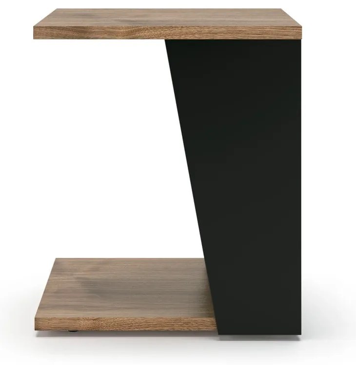 Stolik z blatem w dekorze drewna orzechowego 40x40 cm Albi – TemaHome