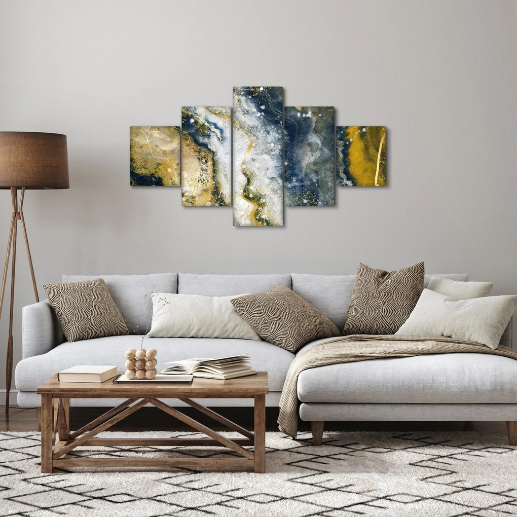 Obraz - Złota abstrakcja (125x70 cm)
