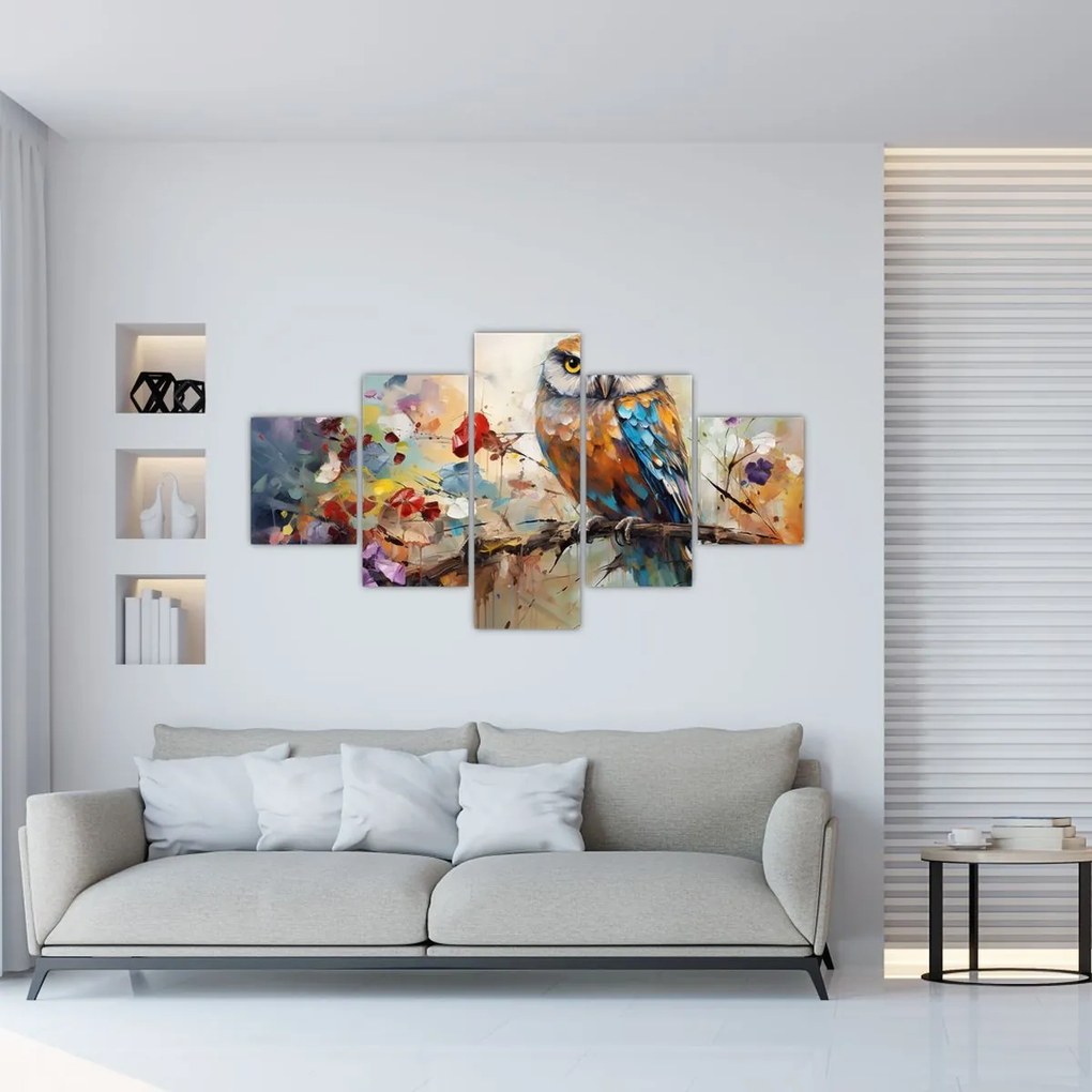 Obraz - Malowana sowa (125x70 cm)