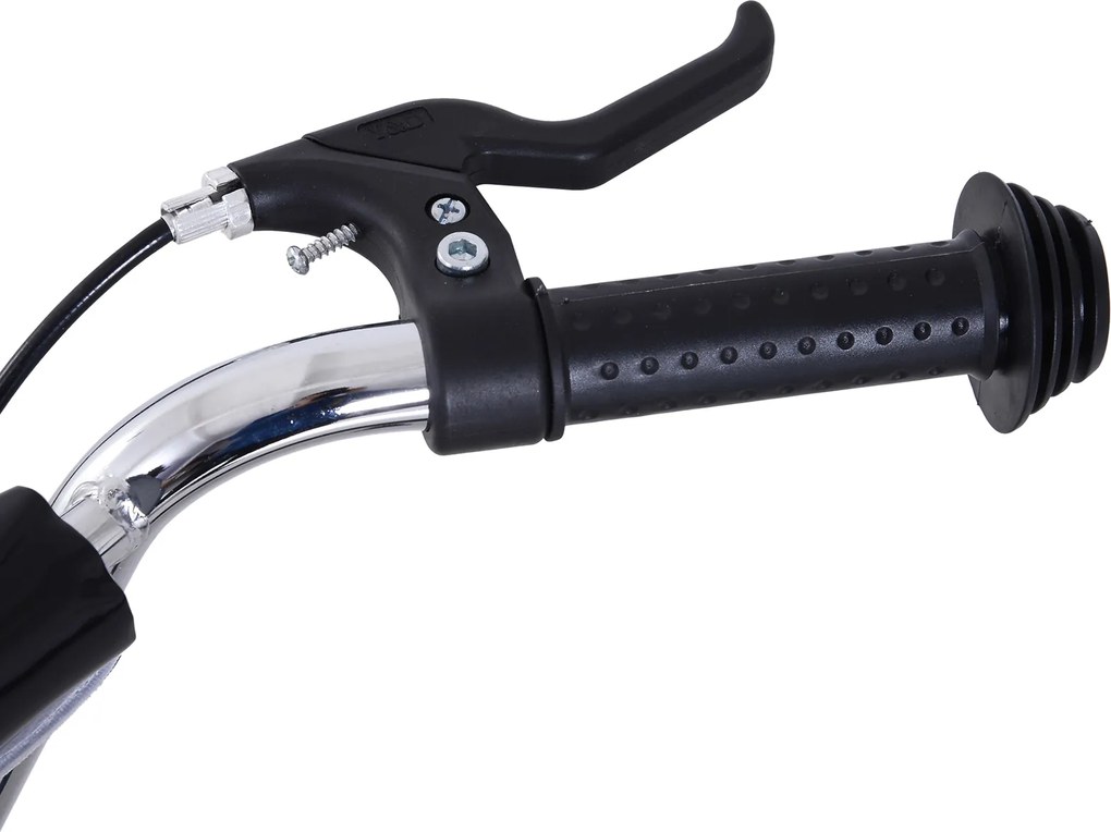 HOMCOM Hulajnoga dla dzieci 16/12 cali dzieci hulajnoga miejska roller regulowana czarna | Aosom PL