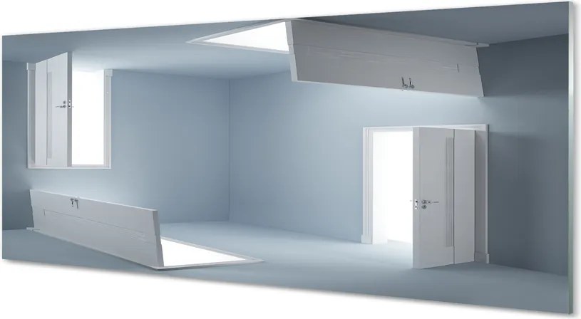 Panel szklany do Kuchni Trójwymiarowa Iluzja Drzwi