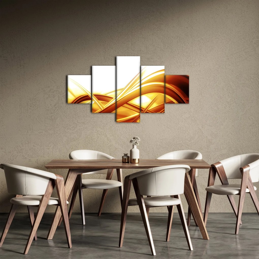 Obraz - Żółta abstrakcja (125x70 cm)