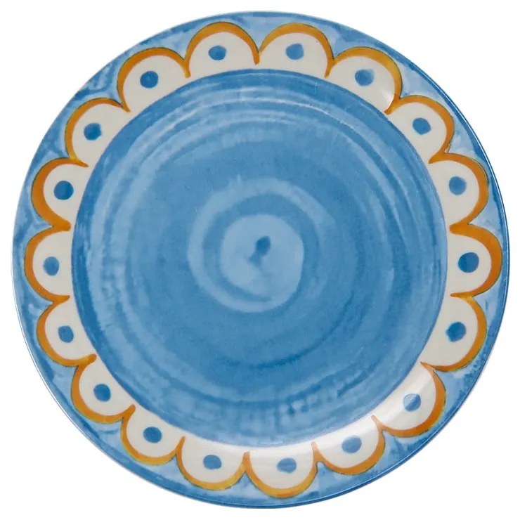 Jasnoniebieskie porcelanowe talerze zestaw 6 szt. ø 27 cm Tangeri blue – Villa Altachiara