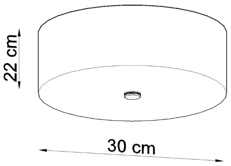 Czarna lampa sufitowa z tekstylnym kloszem ø 30 cm Herra – Nice Lamps