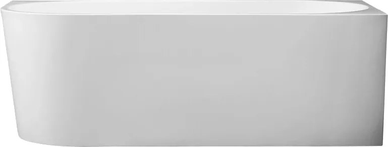 Wanna wolnostojąca narożna prawa z konglomeratu biała błyszcząca/matowa 160 x 75 cm WALL White Matt / Glow z przelewem typu SLIM : Kolor wanny - Biały matowy