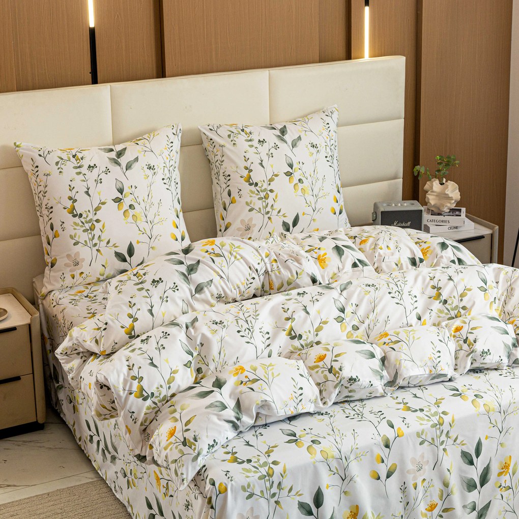 PrzytulneMieszkanie.pl PrzytulneMieszkanie.pl Pościel z mikrofibry CITRUS GARDEN białe Rozmiar pościeli: 70 x 90 cm | 140 x 200 cm