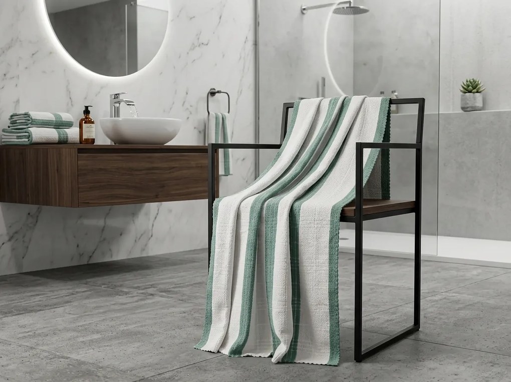 Ręcznik kąpielowy szybkoschnący VELMORA 70x140 cm miętowy, 100% mikrofibra