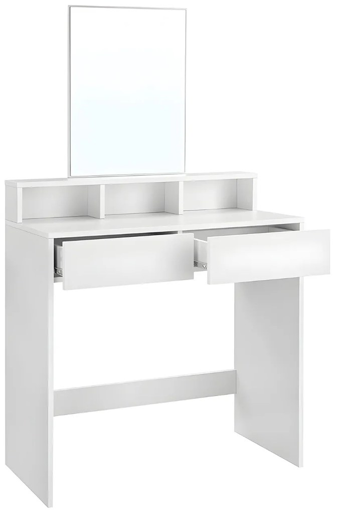 Toaletka z lustrem ANGLE 80x40cm, biała