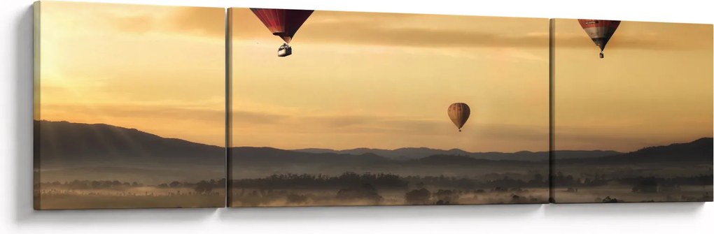 Obraz - latające balony (170x50 cm)