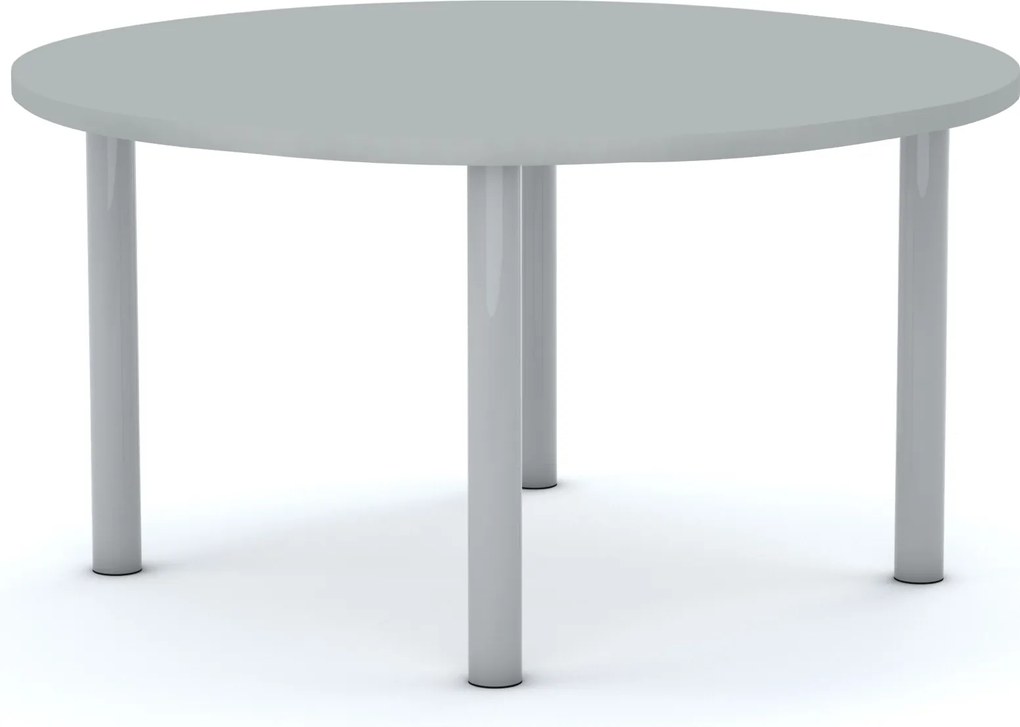 Stół szkolny Smart okrągły 100 cm, rozmiar 4-6, blat szary / nogi szare
