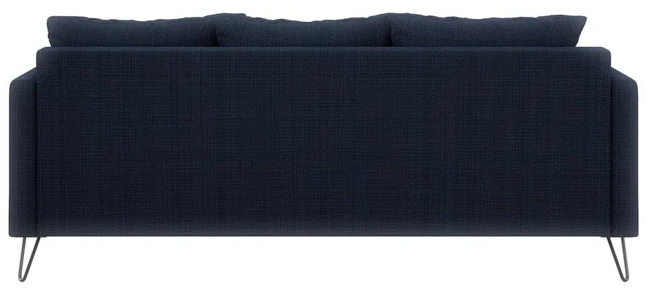 Ciemnoniebieska sofa z tkaniny szenilowej 200 cm Freya – Ropez