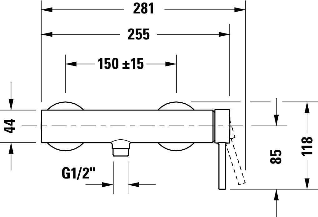 Duravit Circle jednouchwytowa bateria prysznicowaChrom