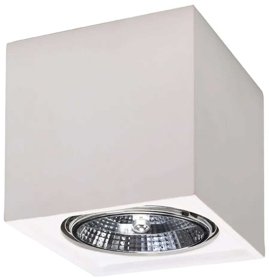 Biała lampa sufitowa 14x14 cm Duozone – Nice Lamps